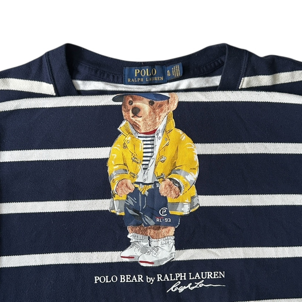 Polo by Ralph Lauren CP-93 Sailor Bear stripe pullover crewneck, Size XL - Picture 6 of 7